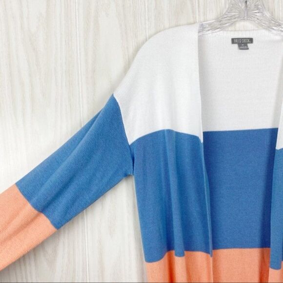 Falls Creek | Knit Open Front Striped Cardigan Size Medium - Picture 3 of 4